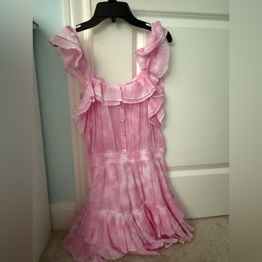 LoveShackFancy Light Pink Ruffle Dress